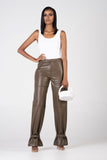 Forest Green Leather Pants