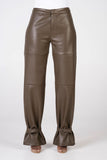 Forest Green Leather Pants